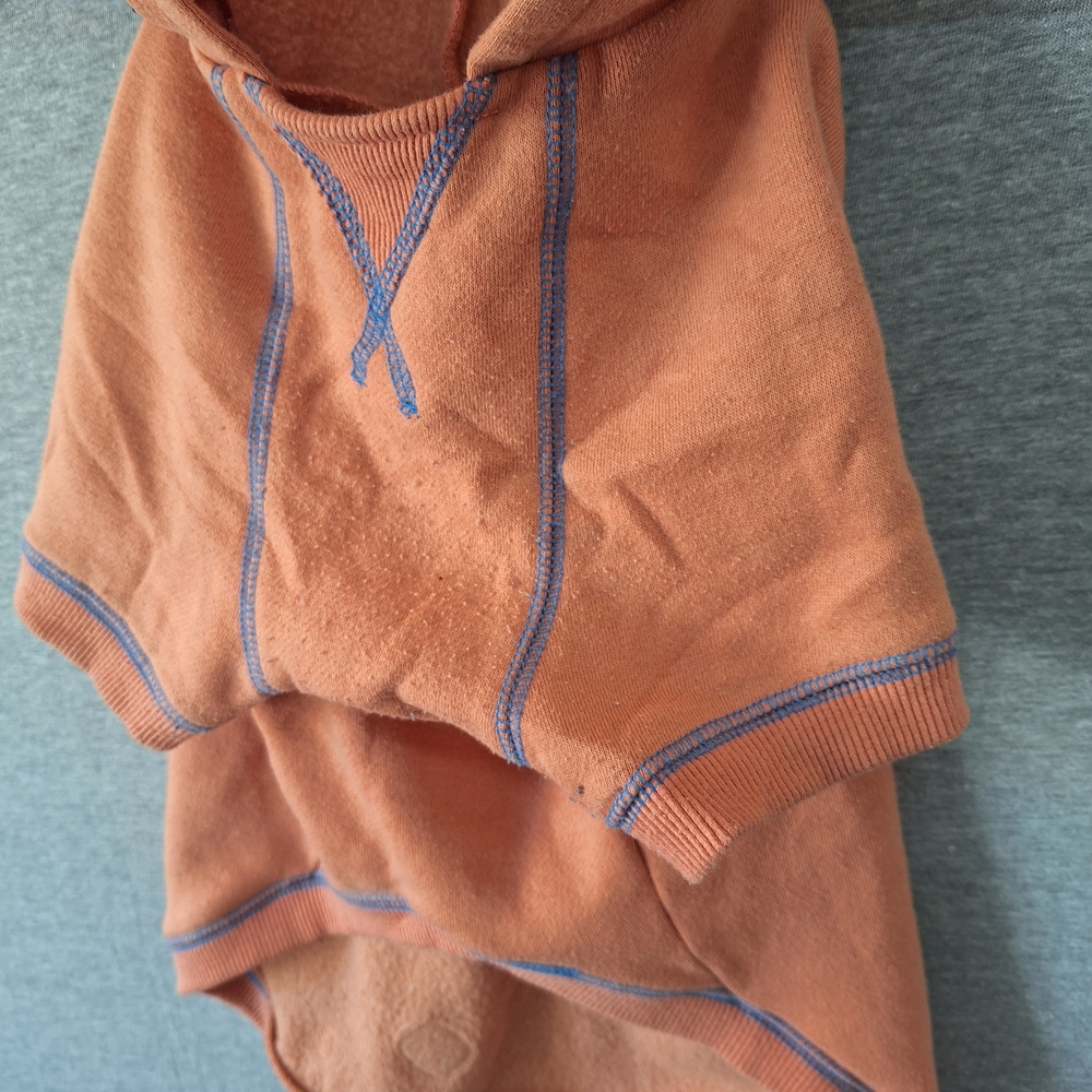 Blueberry Cozy Small Dog Hoodie With Leash Hole - Picture 4 of 14